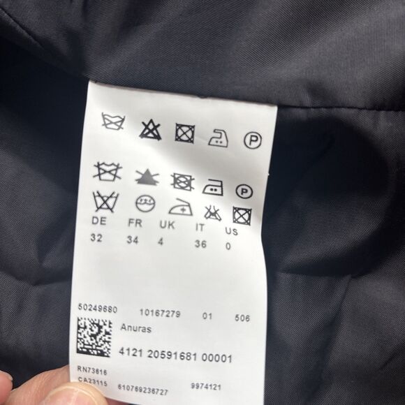 HUGO Hugo Boss Women’s Black And Blue Blazer with Off Center Zipper And Pockets - Picture 12 of 12